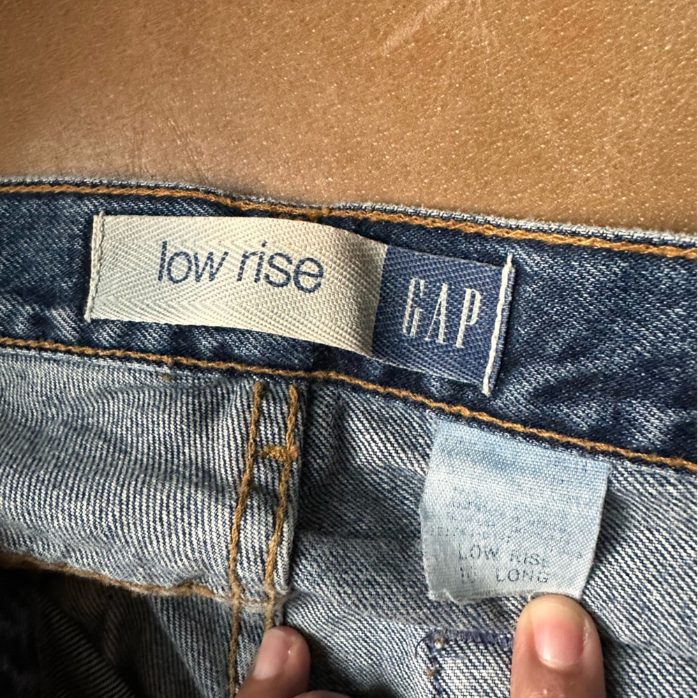 Vintage 100% cotton GAP Low Rise classic 90s 10 Long blue jeans denim womens USA - Picture 6 of 11